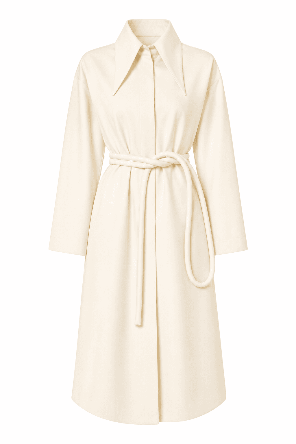 Alabaster Exaggerated Collar Coat