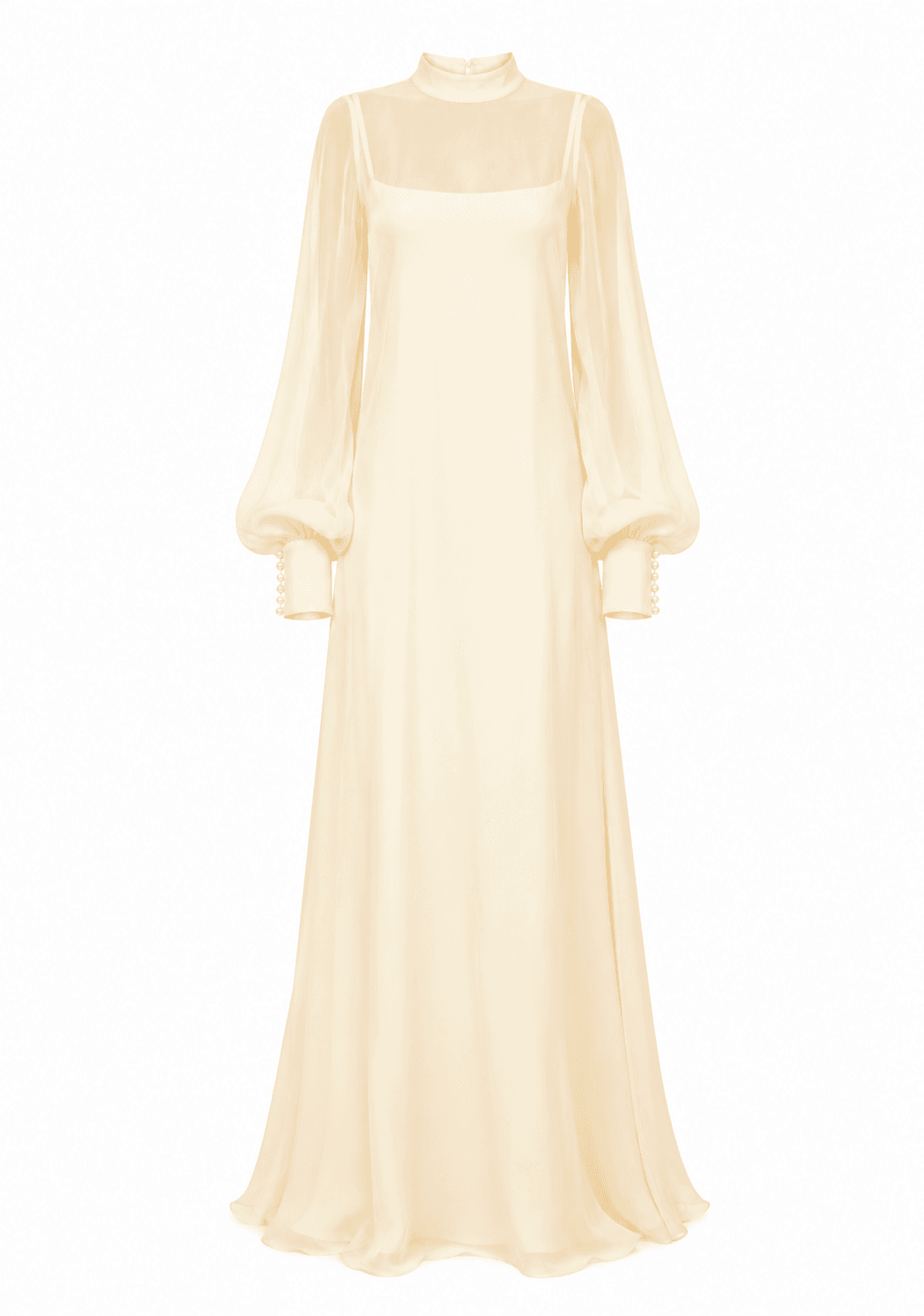 Angelique Illusion Sleeve Gown