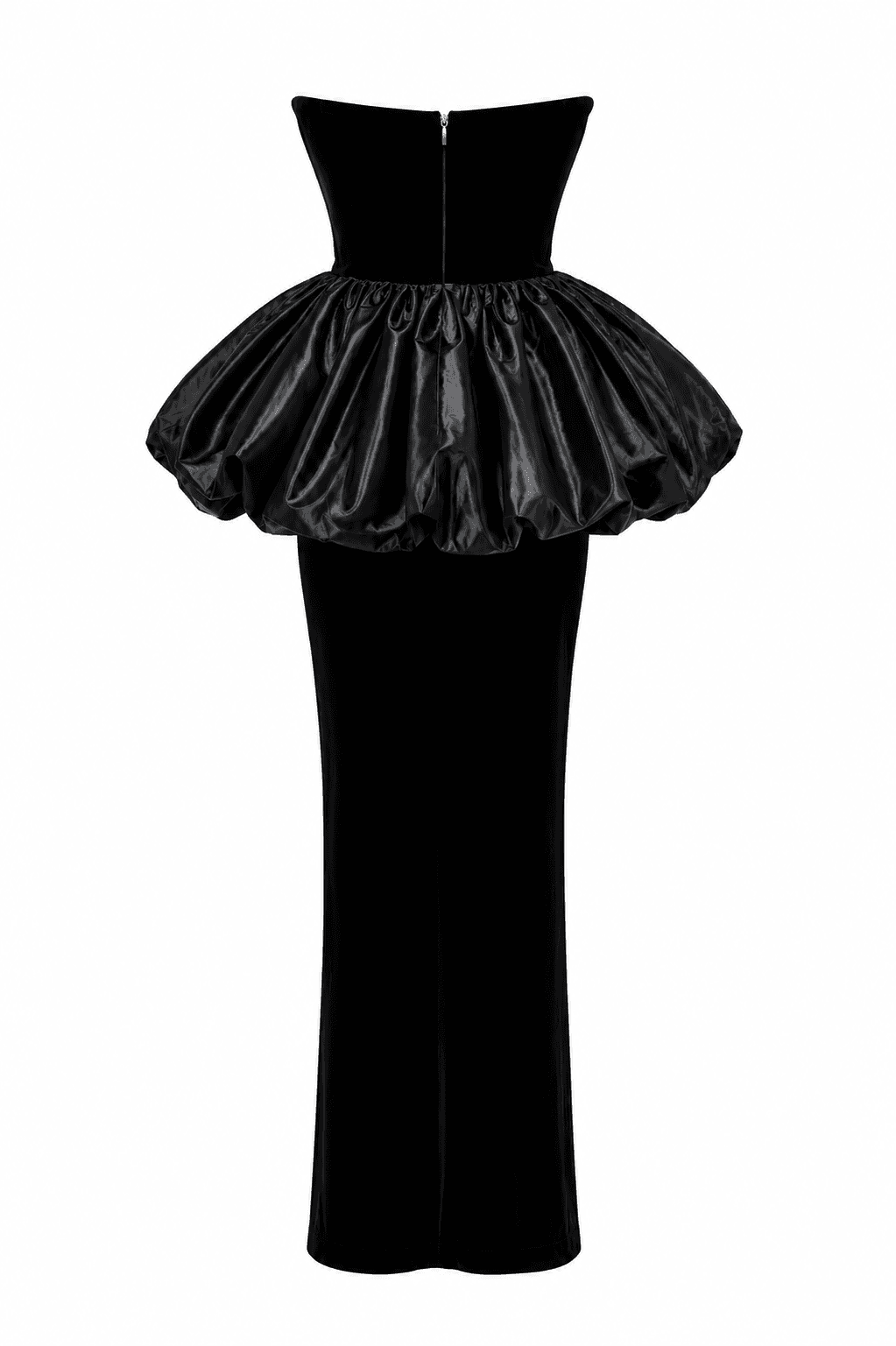 Gabrielle Velvet Peplum Gown