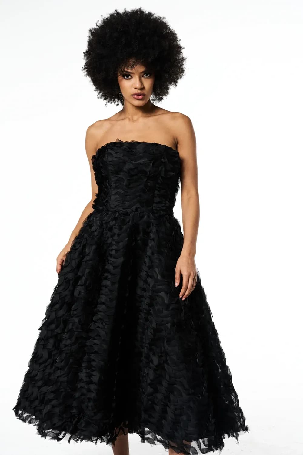 Sophia Feather Ball Gown - View 3