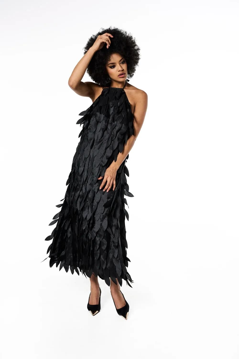 Valentina Petal Halter Gown - View 4