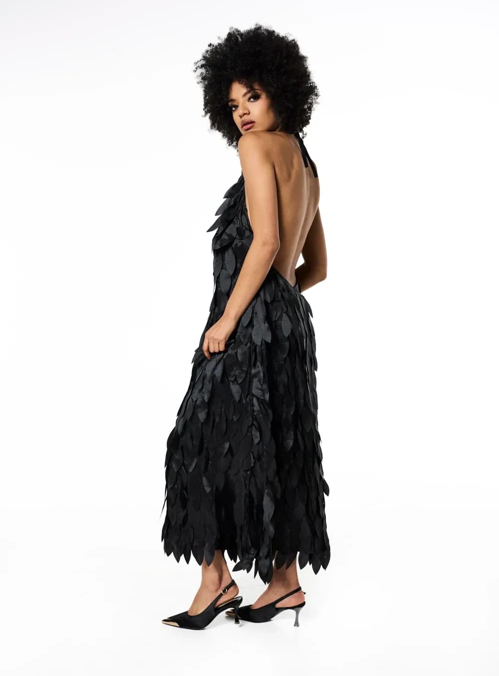 Valentina Petal Halter Gown - View 3