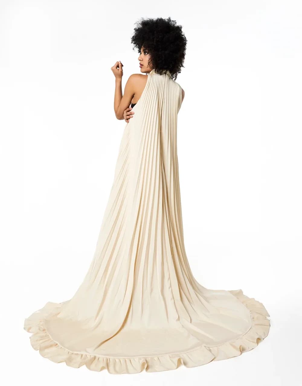 Isabelle Pleated Goddess Gown