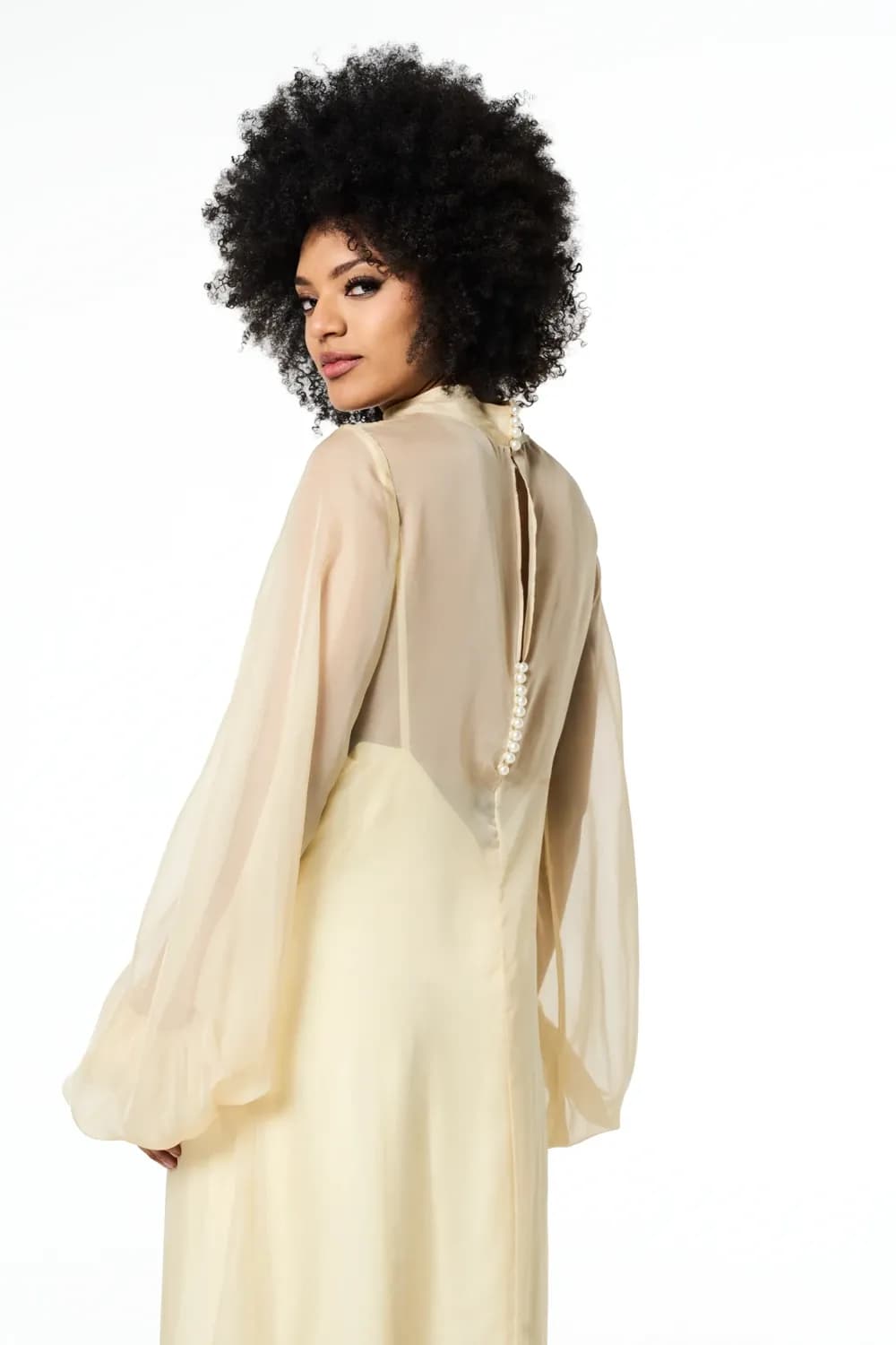 Angelique Illusion Sleeve Gown - View 5