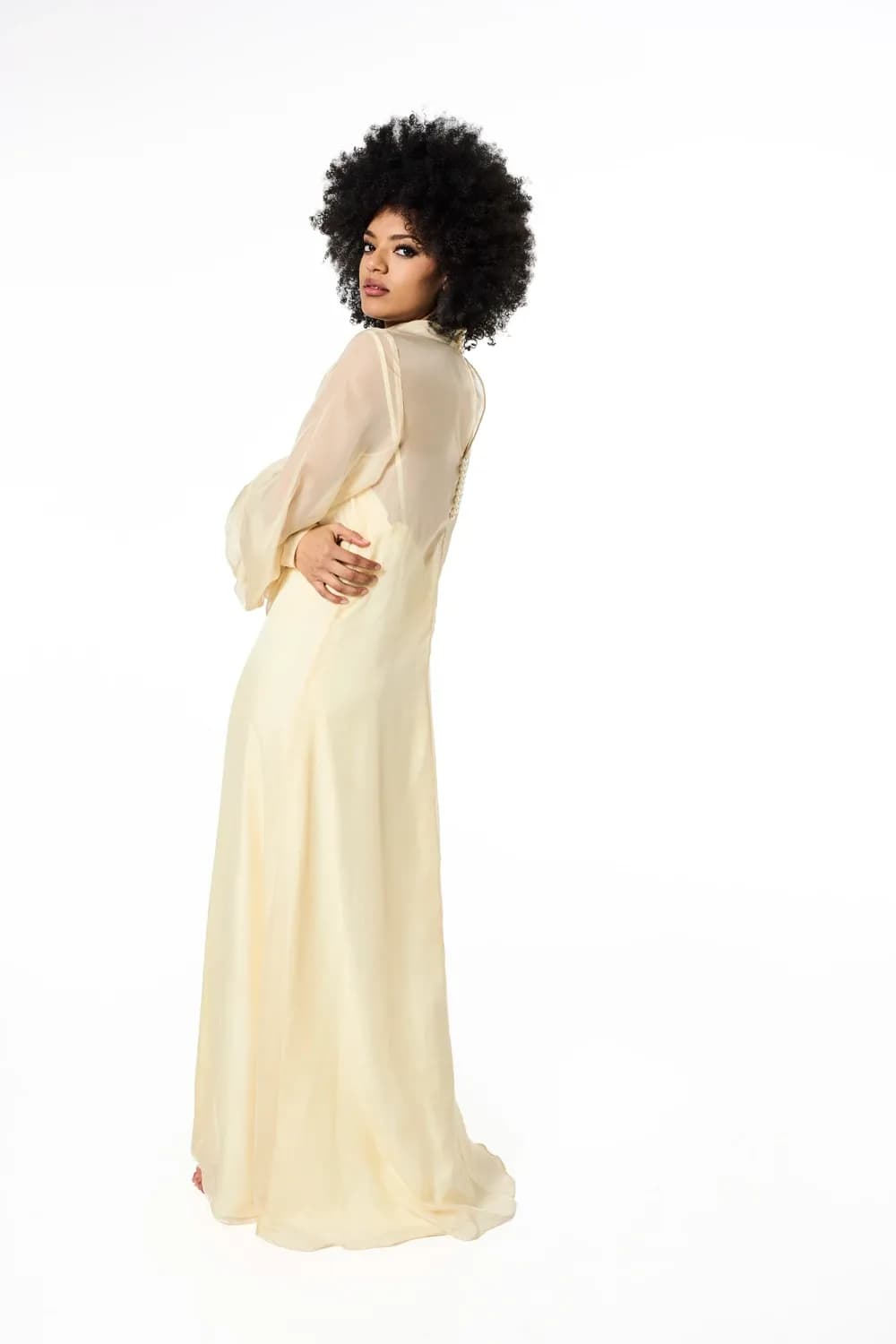 Angelique Illusion Sleeve Gown - View 4