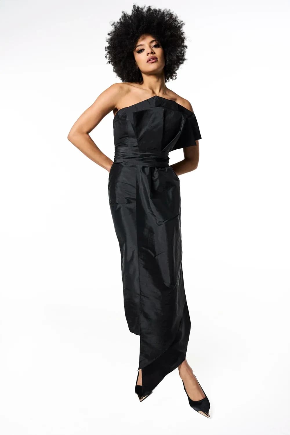 Camille Origami Midi Dress - View 4