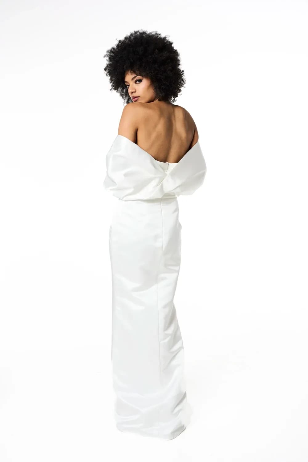 Sophia Off-Shoulder Mikado Gown