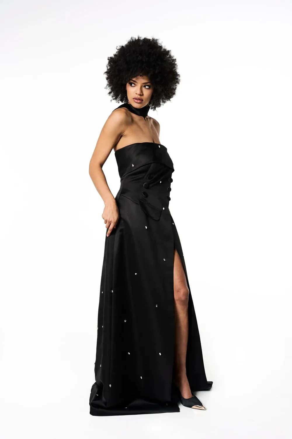 Celestia Stardust Tuxedo Gown - View 5