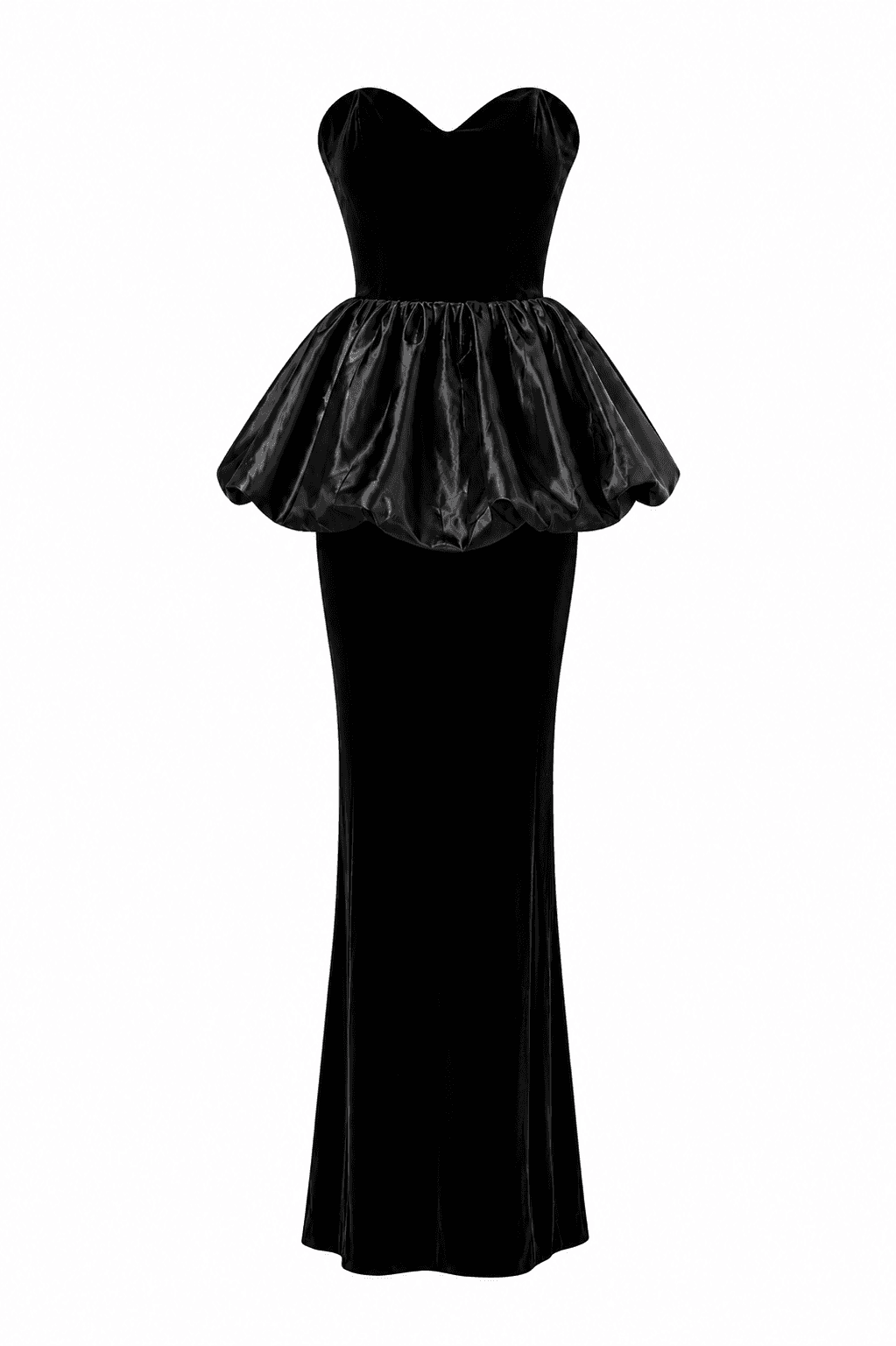 Gabrielle Velvet Peplum Gown