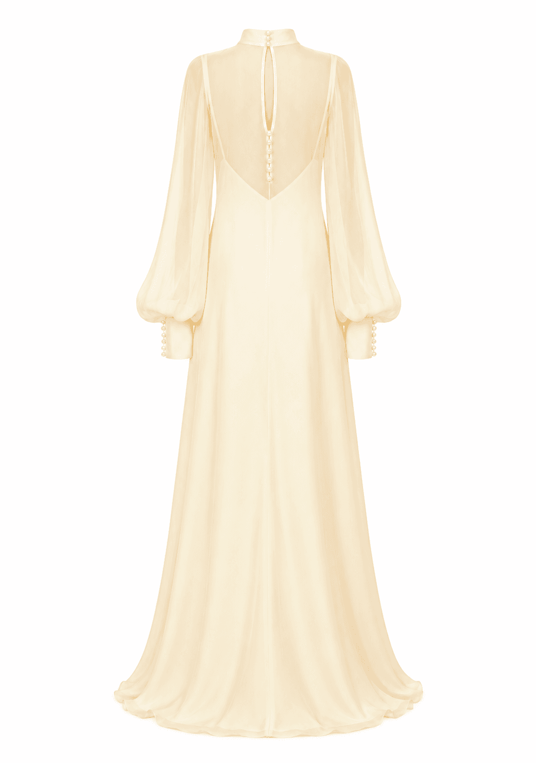 Angelique Illusion Sleeve Gown
