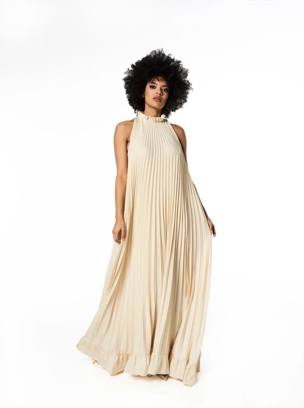 Isabelle Pleated Goddess Gown