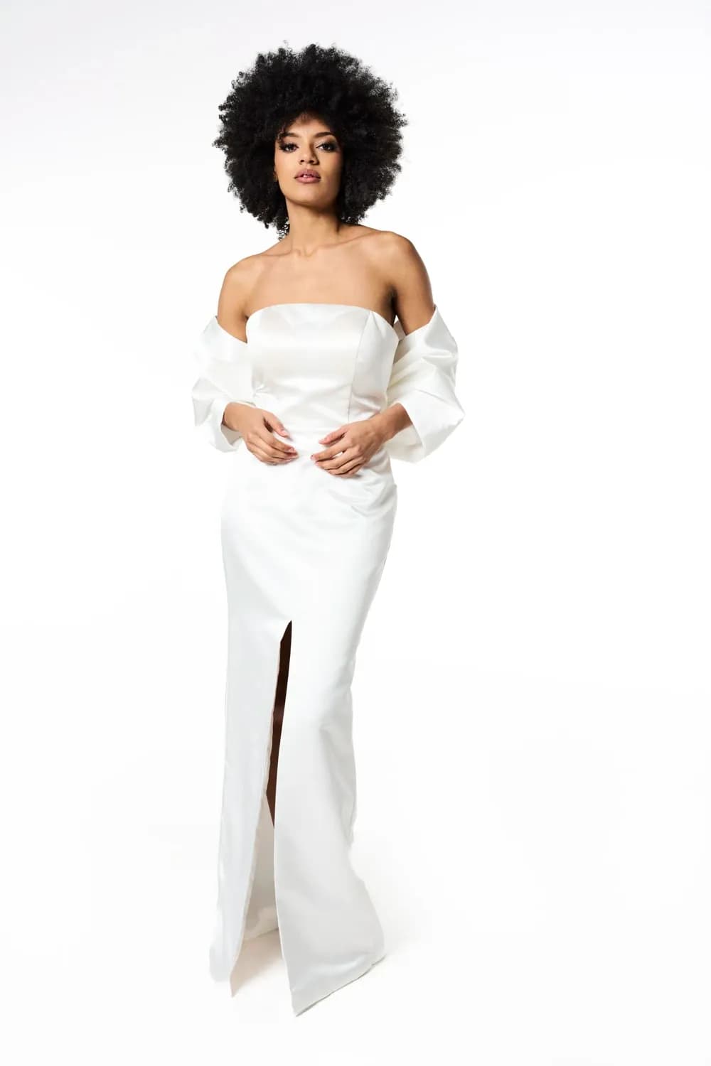 Sophia Off-Shoulder Mikado Gown
